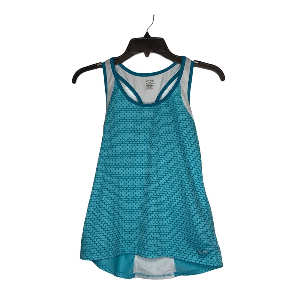 Champion Blue Patterned‎ Athletic Tank Top Size XS